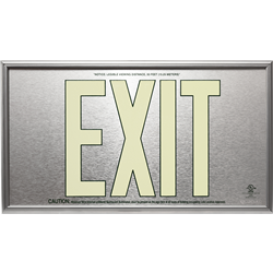 Series LG1571 50ft Rated Code Compliant Non-Electrical Exit Sign